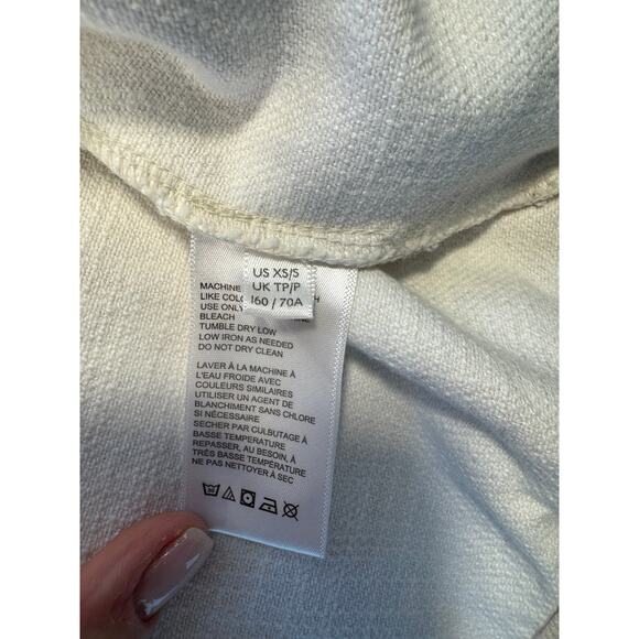 Urban Outfitters Kimono Jacket Cream Checked Wrap Coat Mushroom Peace XS S M - Picture 7 of 10